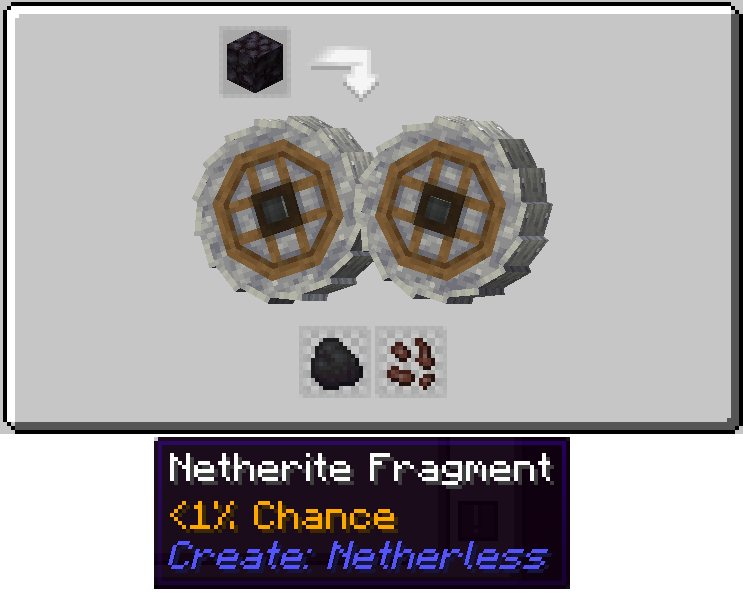 Netherite Fragment Recipe