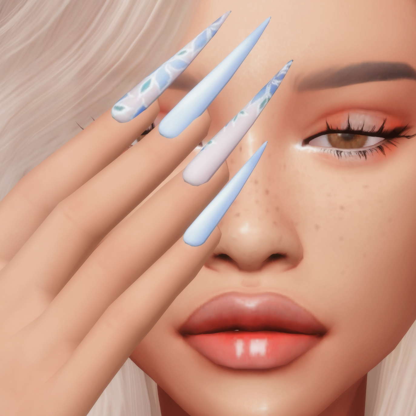 Nails Set Flowers 2 - Screenshots - The Sims 4 Create a Sim - CurseForge