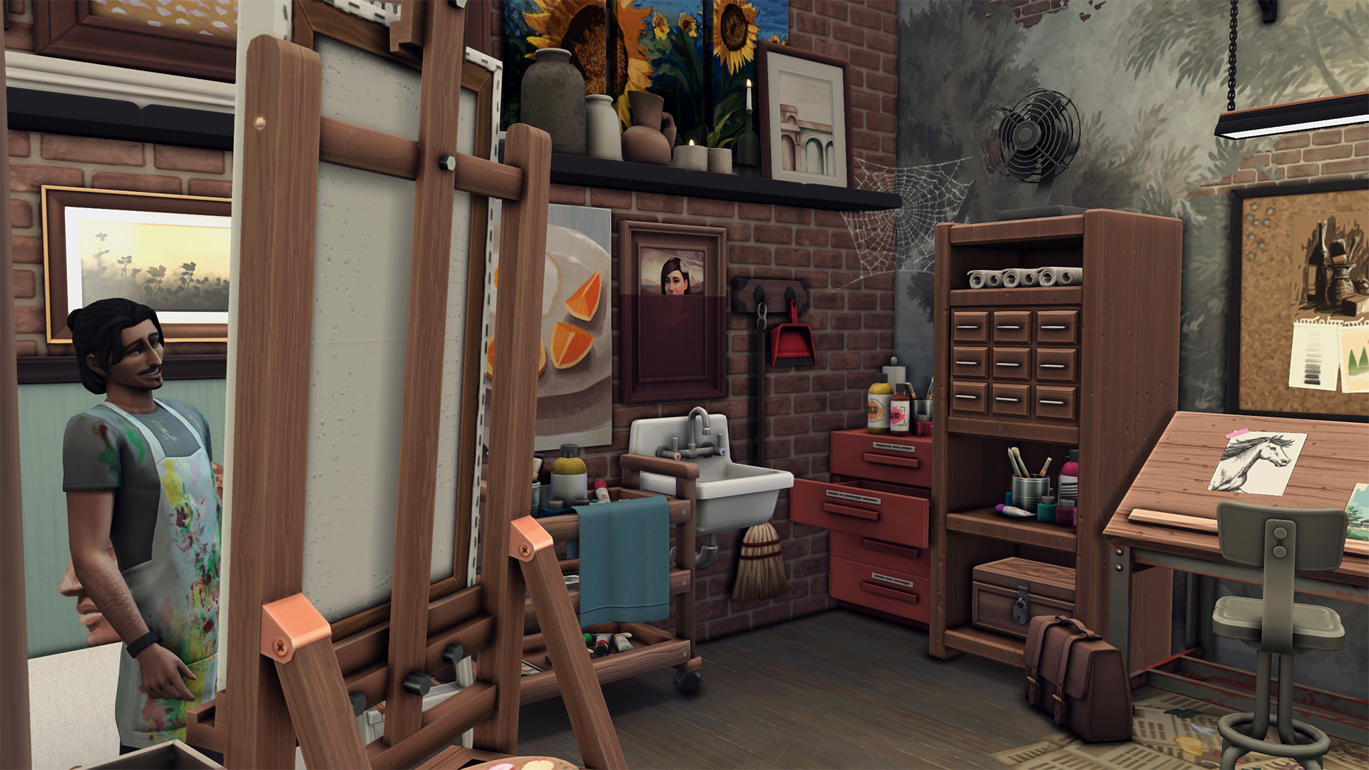 Realistic art studio