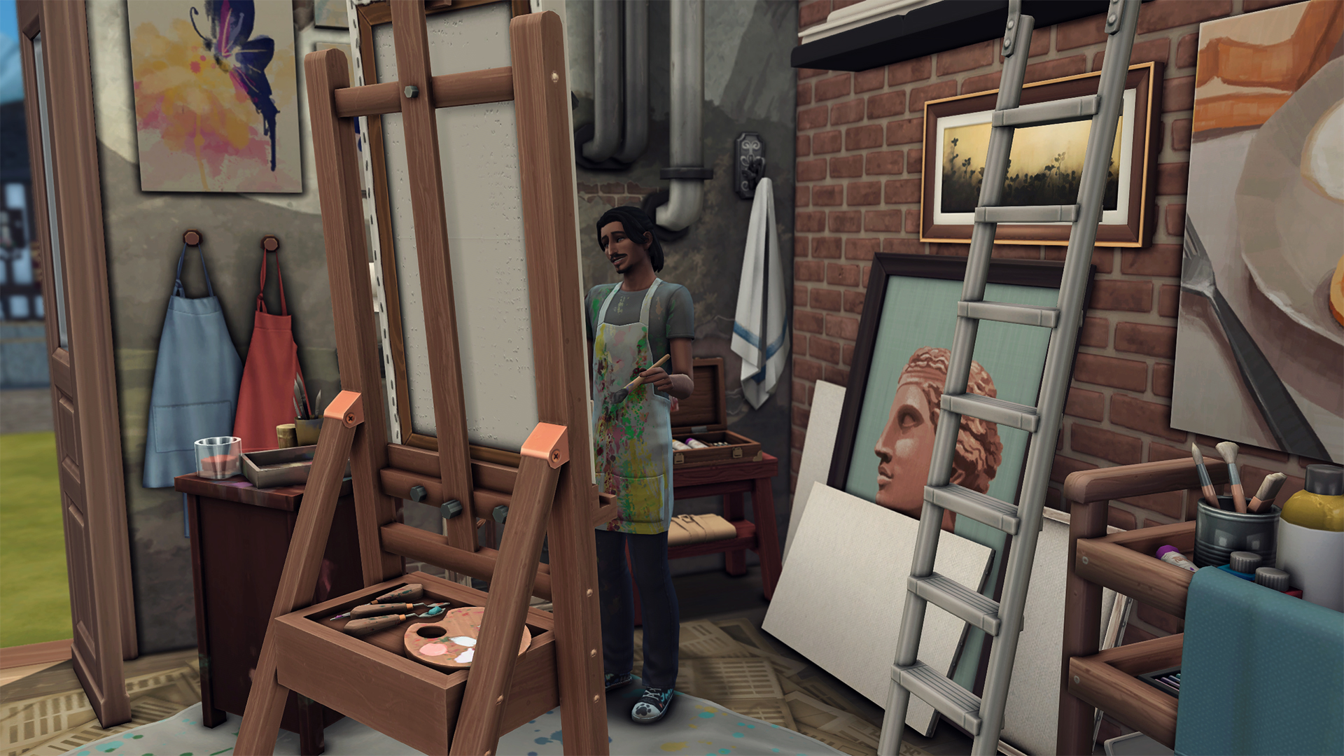 Realistic art studio