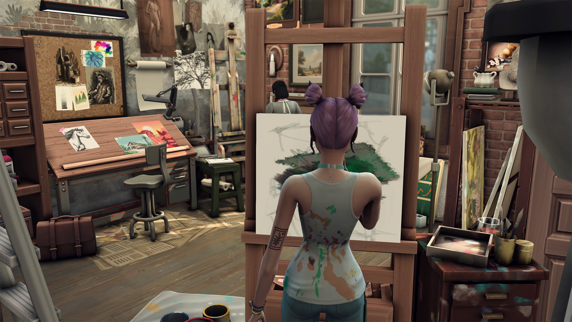 Realistic art studio