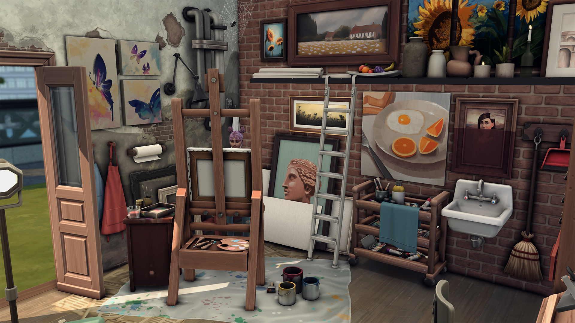 Realistic art studio