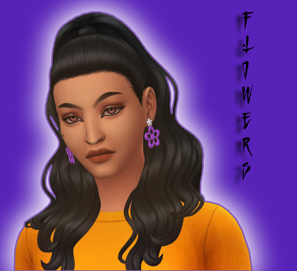 flowerz, earrings - fayethegray - The Sims 4 Create a Sim - CurseForge