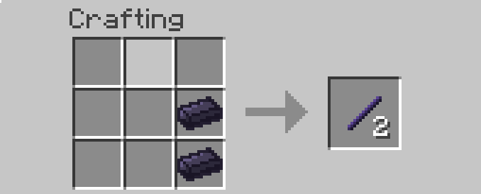 How to craft an enriched obsidian stick.