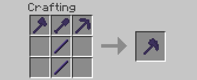 Show how to craft a paxel.