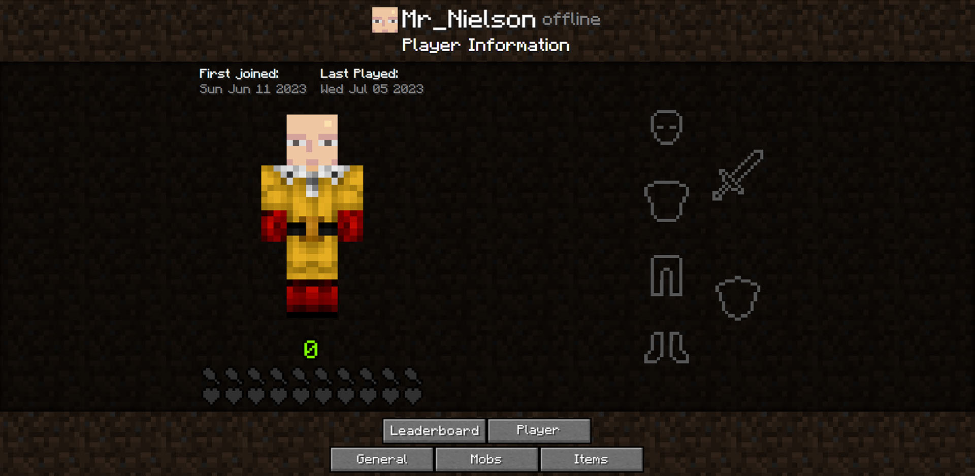 Player page