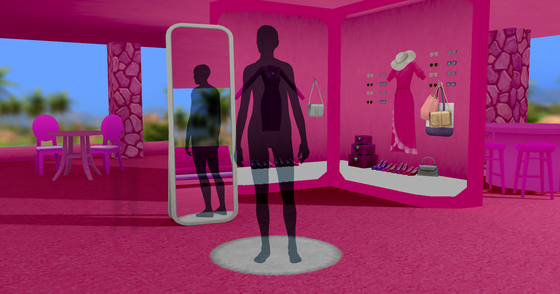 sims 4 pink cas room