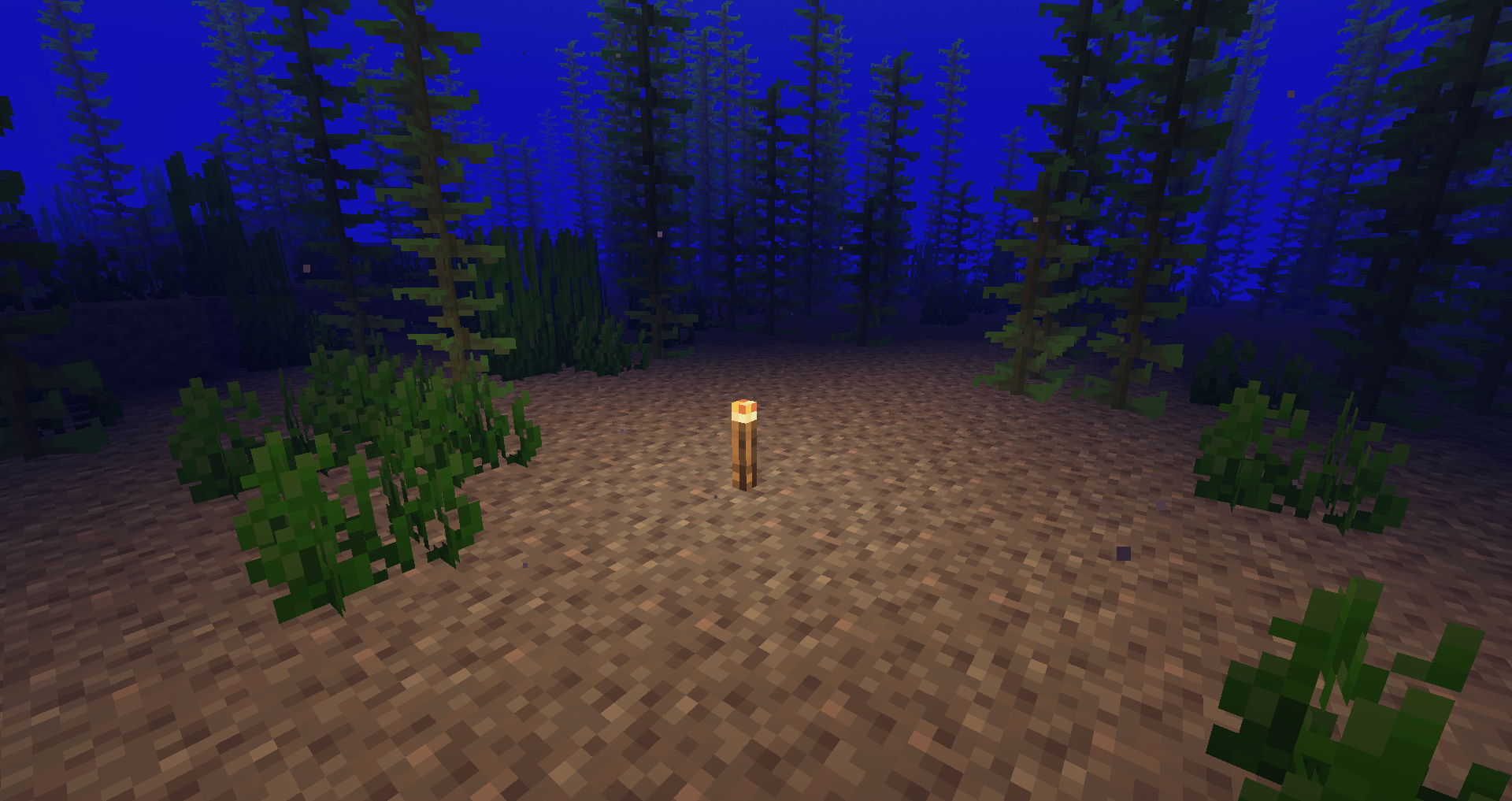 Thumbnail Glowstone Torches can be placed underwater.