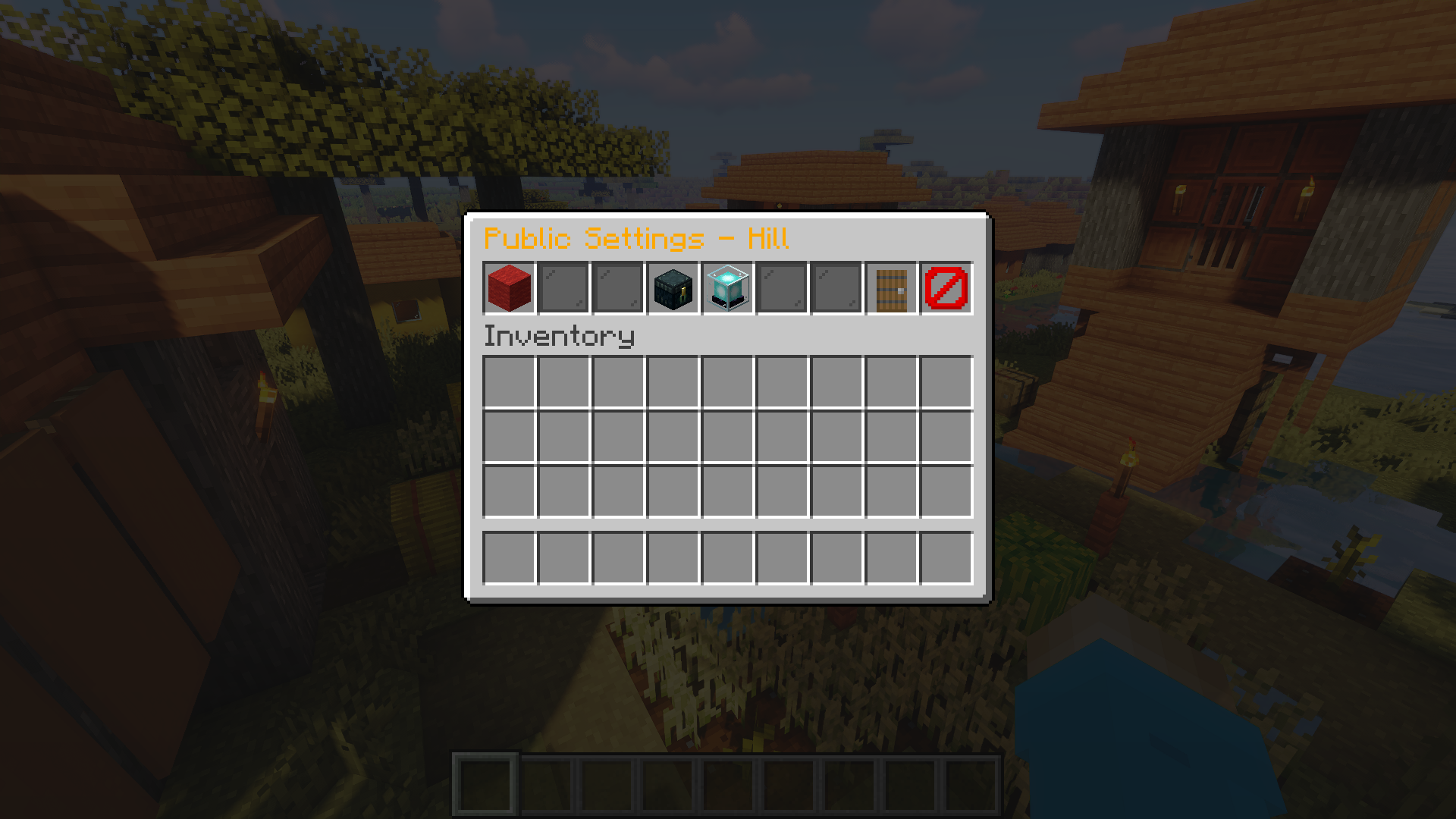 These are the settings of the individual positions. Here you can delete the position or add it to the boss bar.