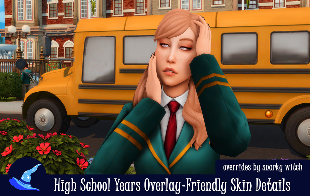 Overlay Friendly High School Years Skin Details The Sims 4 Create A
