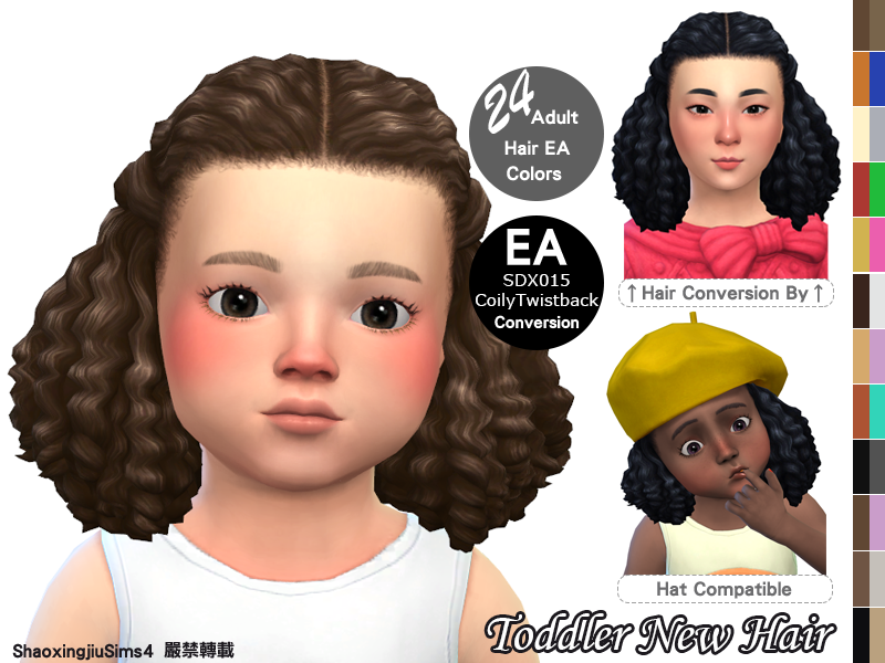 SDX015 CoilyTwistback Hair Set - The Sims 4 Create a Sim - CurseForge