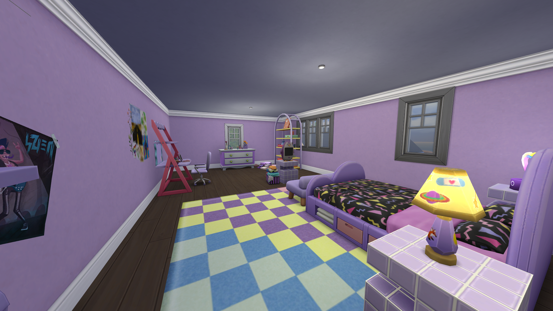 Thumbnail A teen's bedroom with double bed