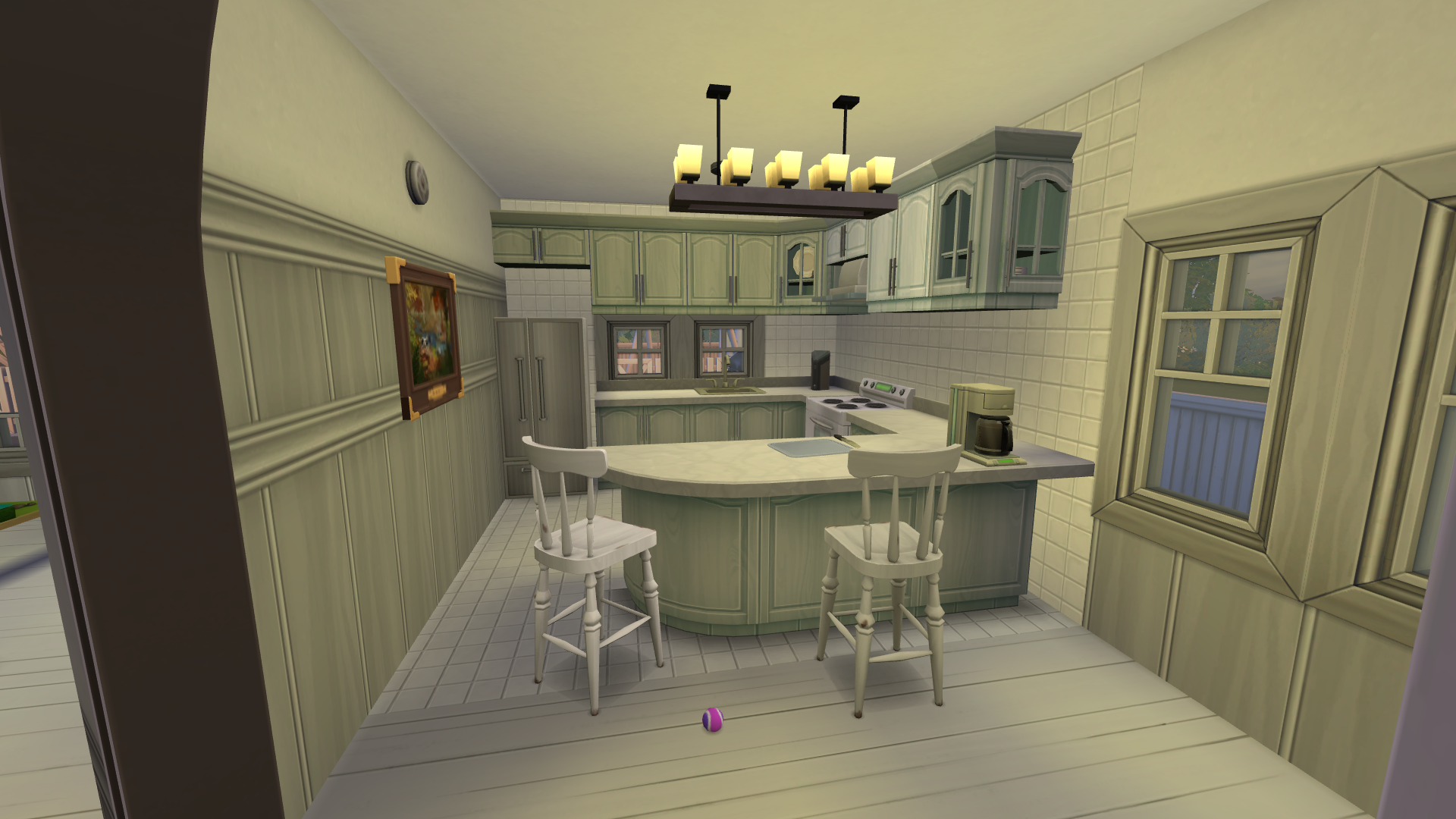 Thumbnail The eat-in galley kitchen is generously sized, but only so