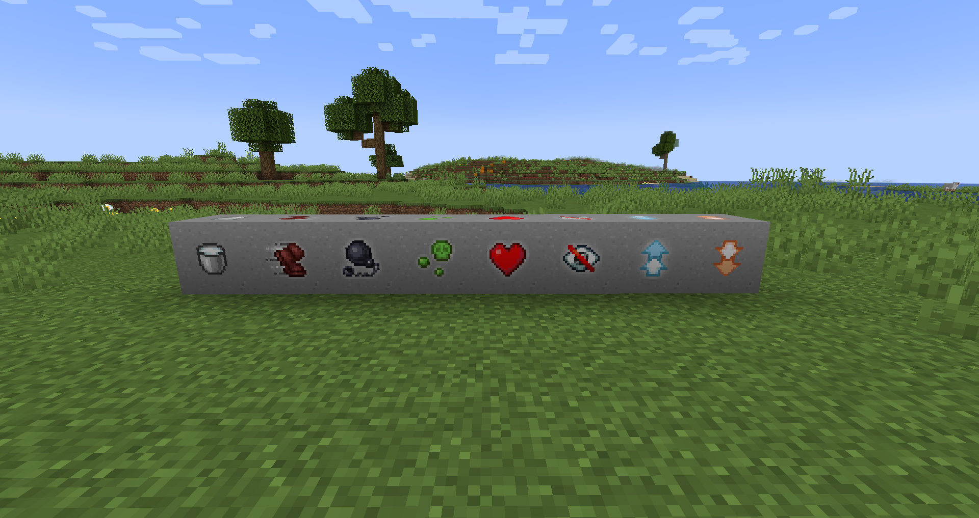 All of the potion blocks