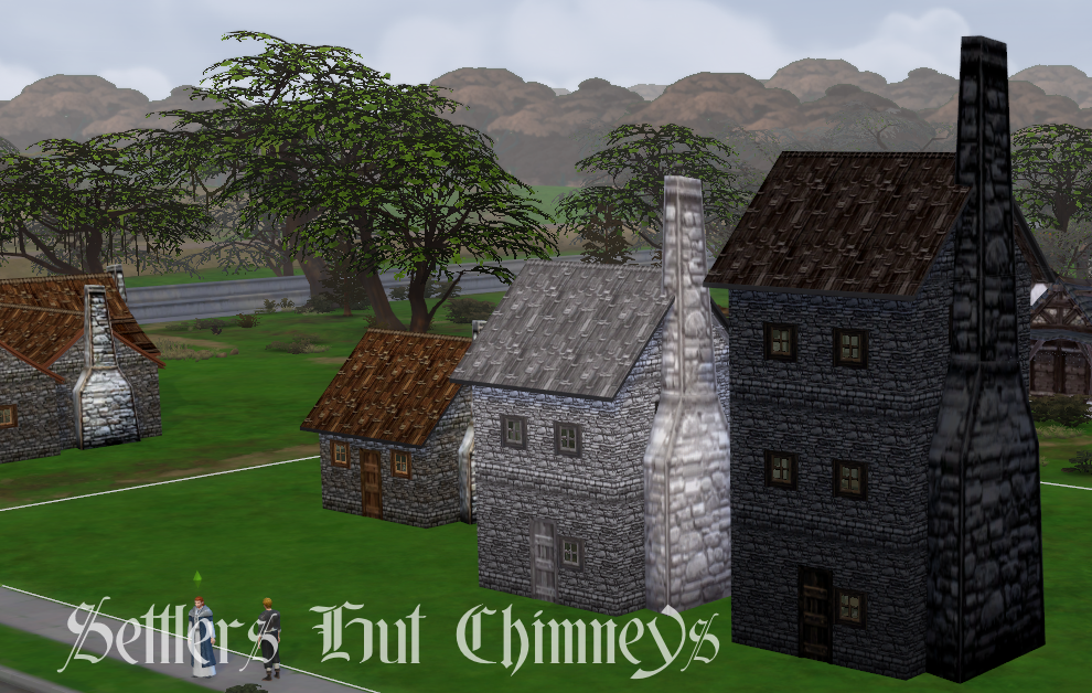 Settlers Miner's Huts Chimneys Screenshots The Sims 4 Build / Buy