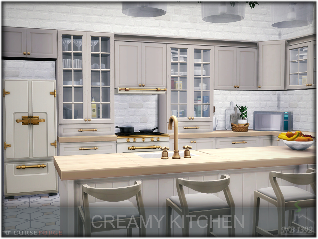 Creamy Kitchen (cc!) - Screenshots - The Sims 4 Rooms   Lots - Curseforge