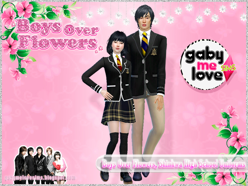 Download Boys Over Flowers, Shinhwa High School Uniforms Set The Sims