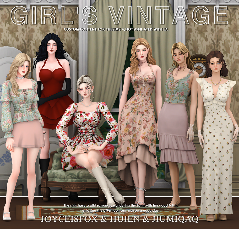 Girl's Vintage（13 items） - The Sims 4 Create a Sim - CurseForge