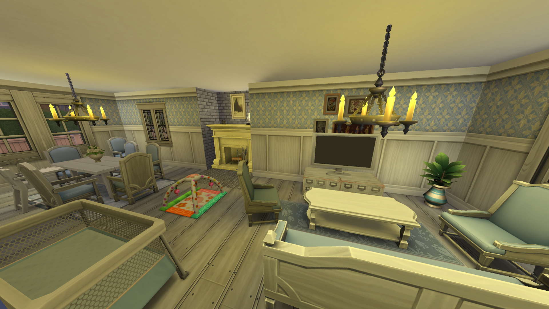 Thumbnail The den is spacious and features a fireplace, a dinette, and more