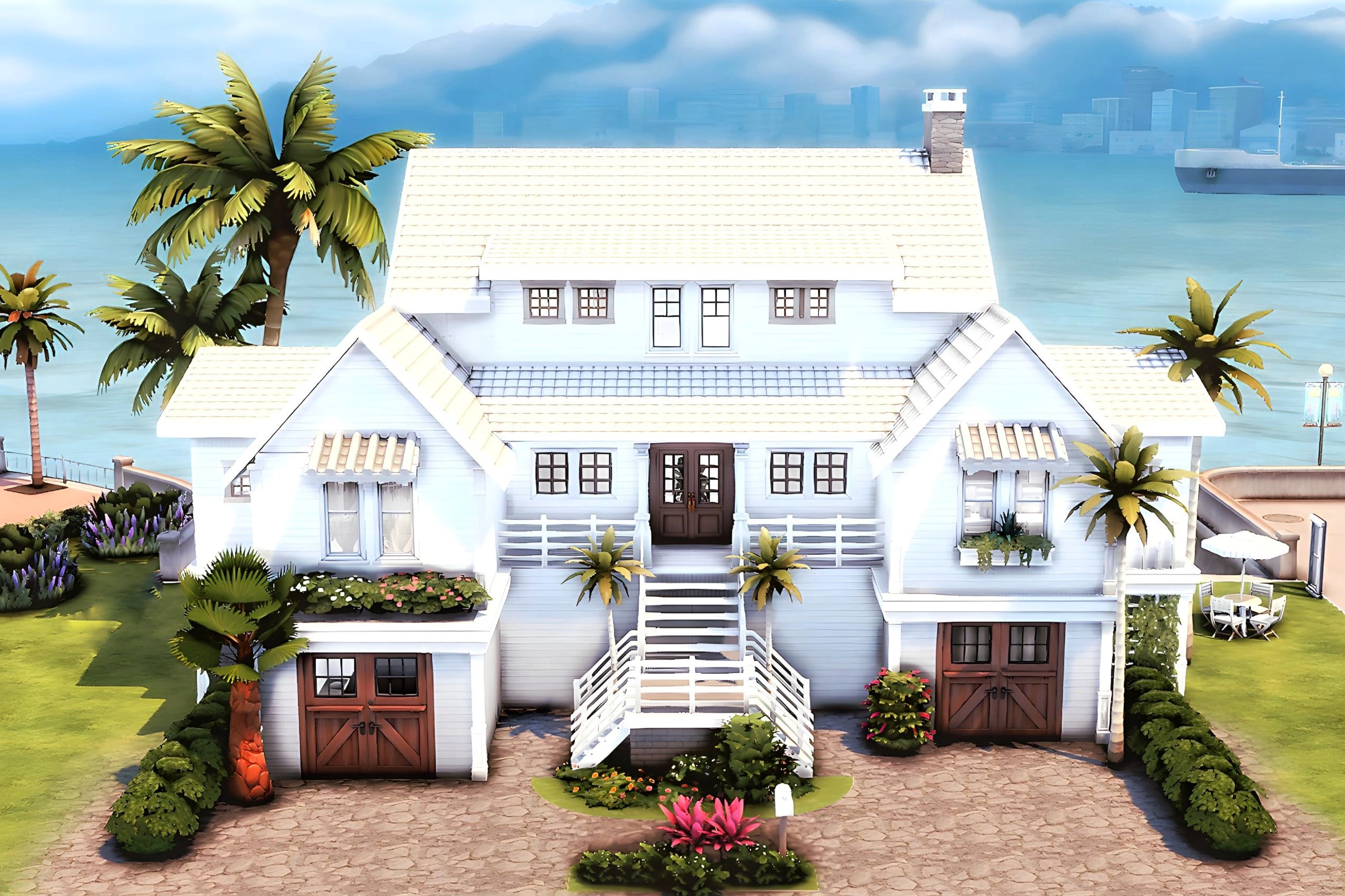 Miwi Coastal House NO CC - Screenshots - The Sims 4 Rooms / Lots ...