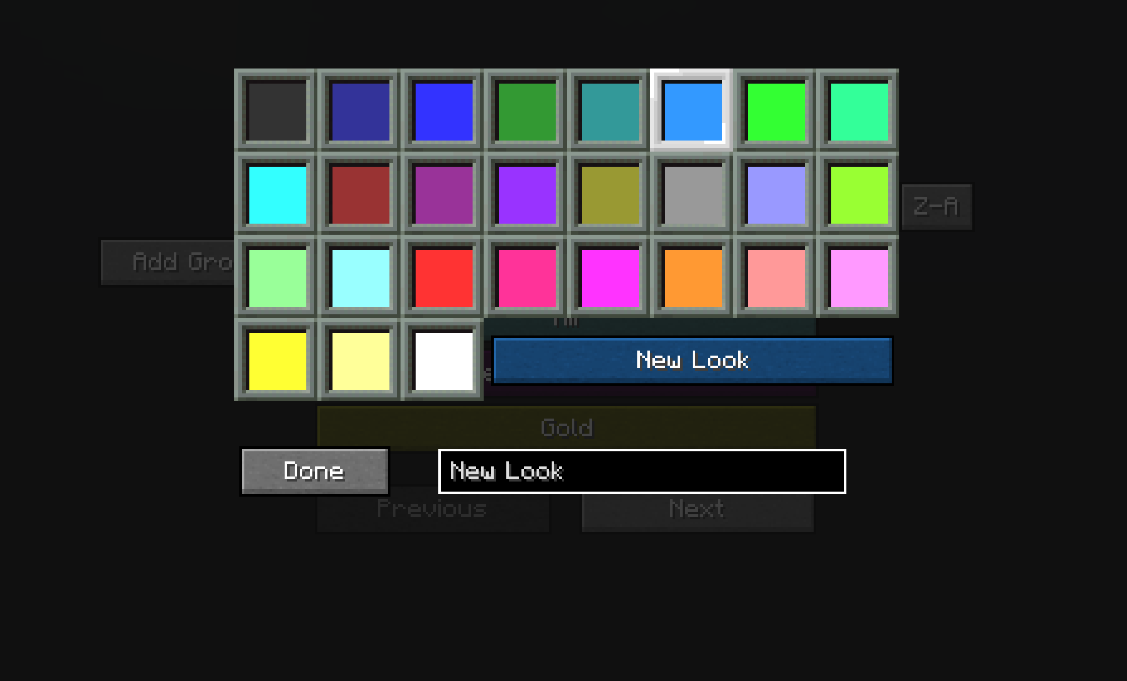 Thumbnail Select one of these colors for you group and give it a custom name