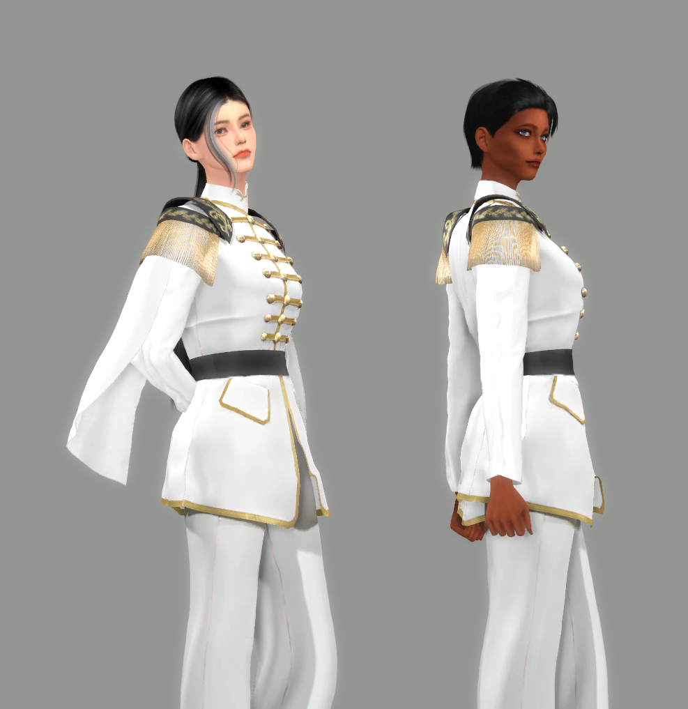 Simna Romance Fantasy Military Uniformf Screenshots The Sims 4