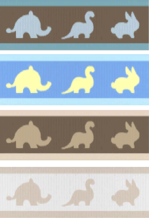Thumbnail 4 elephant/dinosaur/bunny borders with top and bottom lines