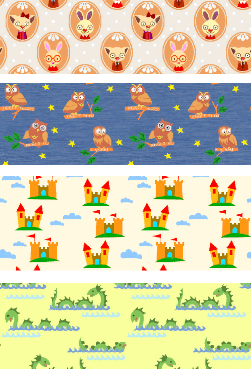 Thumbnail Animal portraits, owls, castle, and sea monster borders