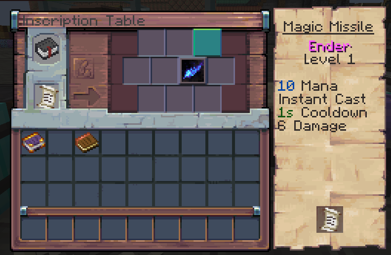 Inscription Table from Irons Spells and Spellbooks