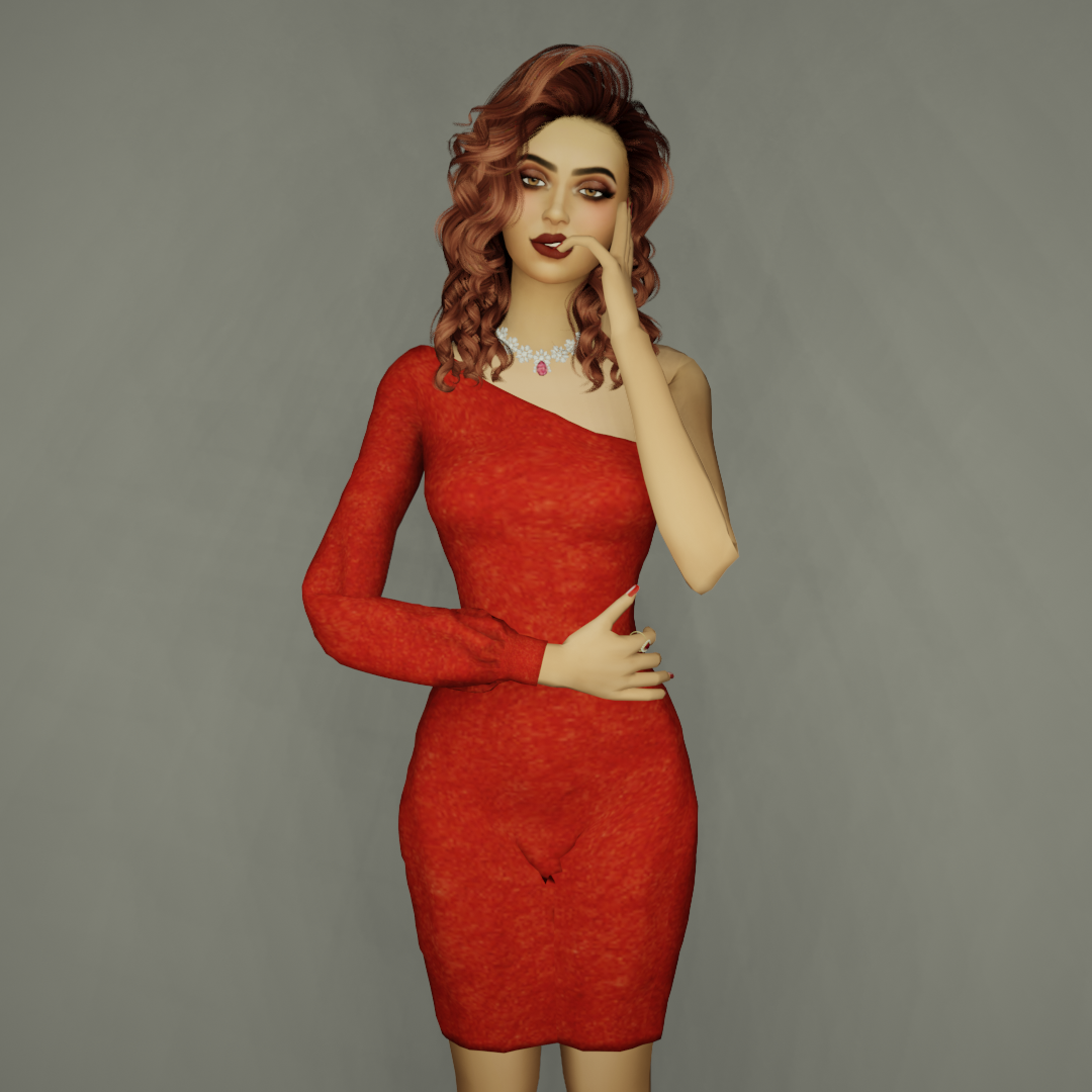 Velvet Dress - Screenshots - The Sims 4 Create a Sim - CurseForge