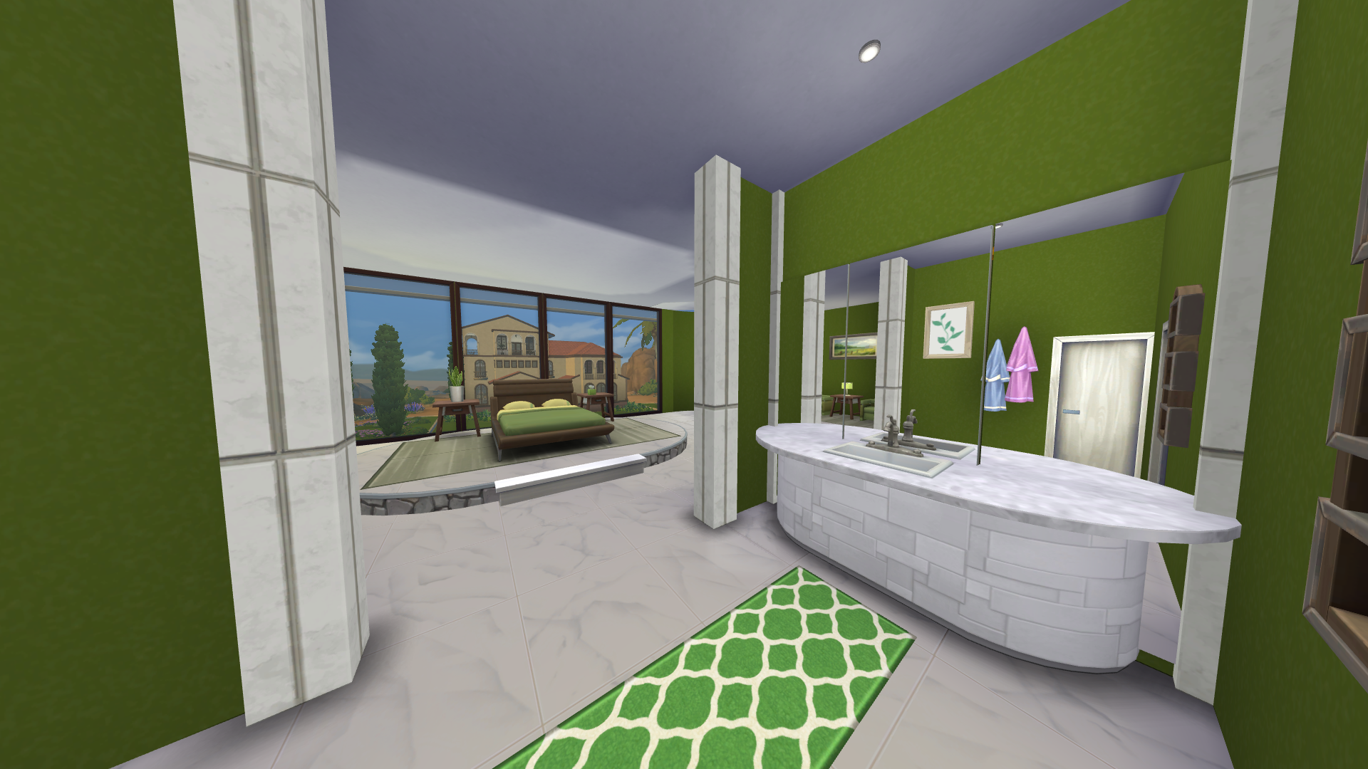 Thumbnail The primary suite wet room and en suite are attached to the closet