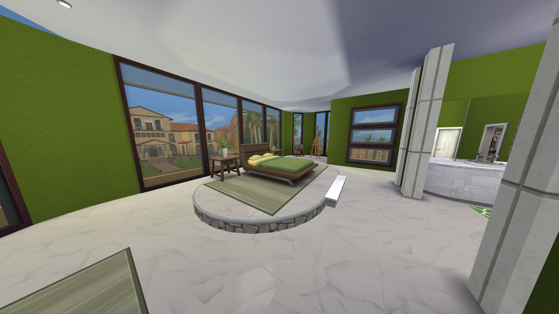 Thumbnail The primary suite features a platform bed, private office nook, and private balcony