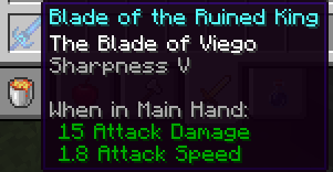 A desc of the Blade with Shrp V