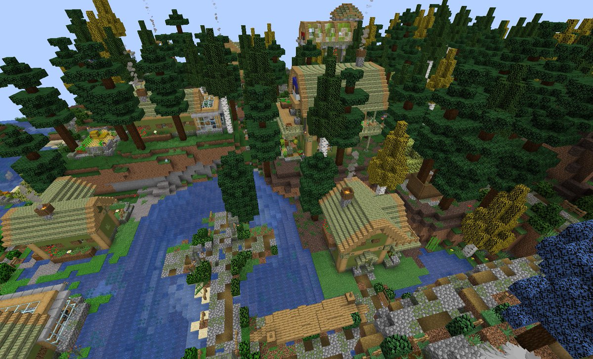 A village in a new biome