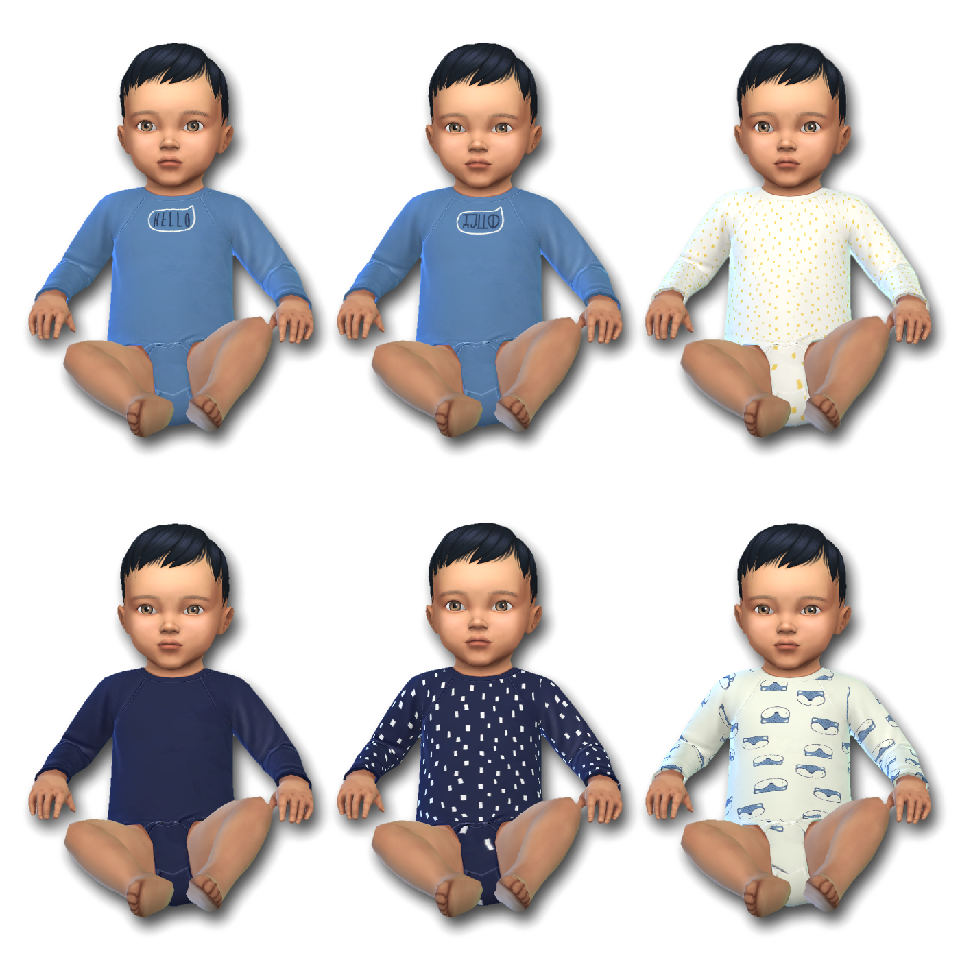 Infant Blue Fox Onesies - Screenshots - The Sims 4 Create a Sim ...