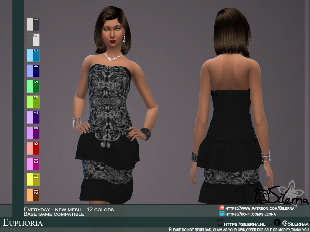 Euphoria dress - The Sims 4 Create a Sim - CurseForge