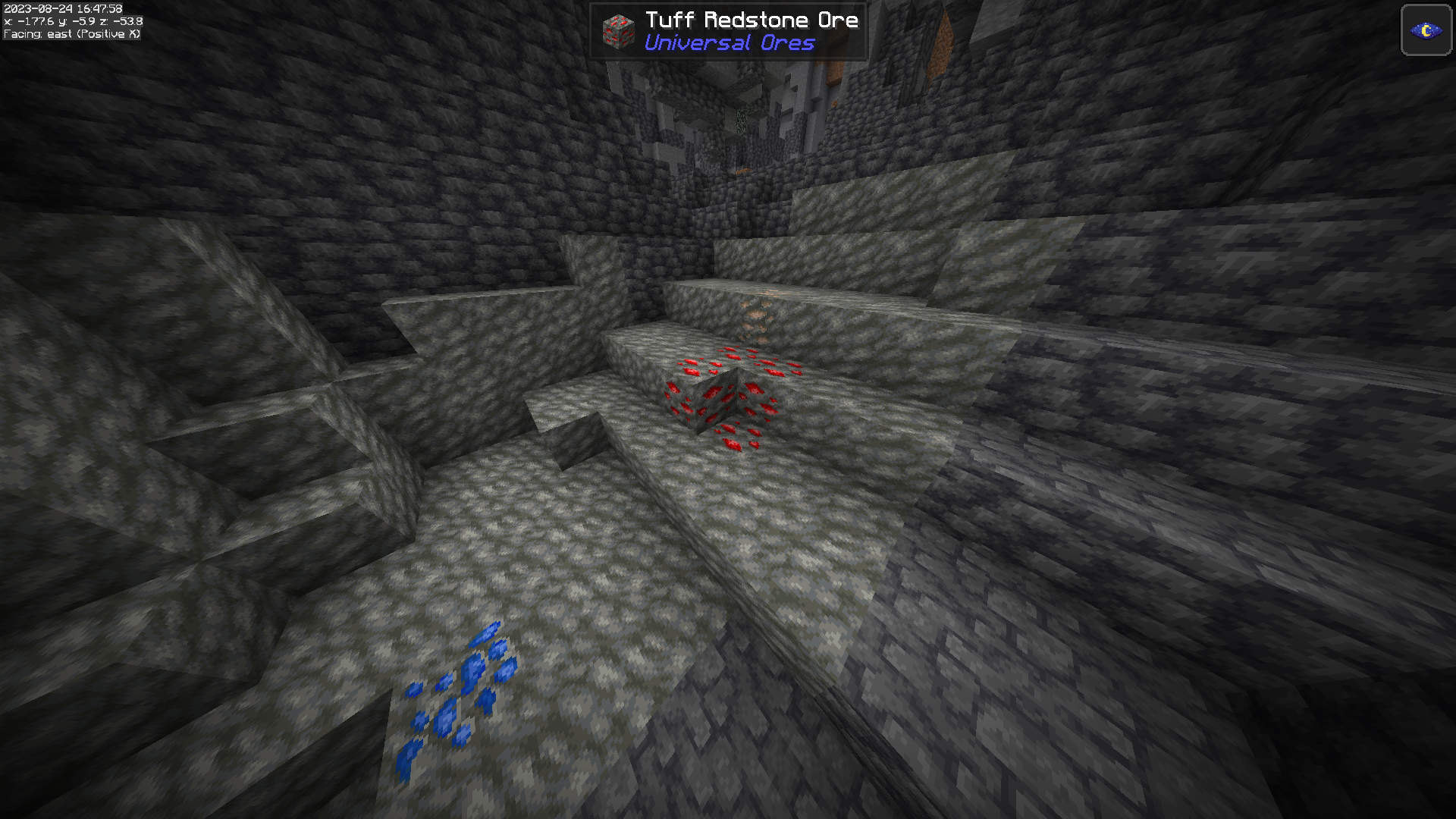 tuff lapis and redstone ores