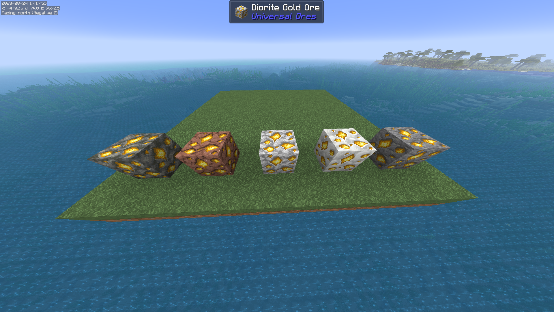 all gold ores (overworld)