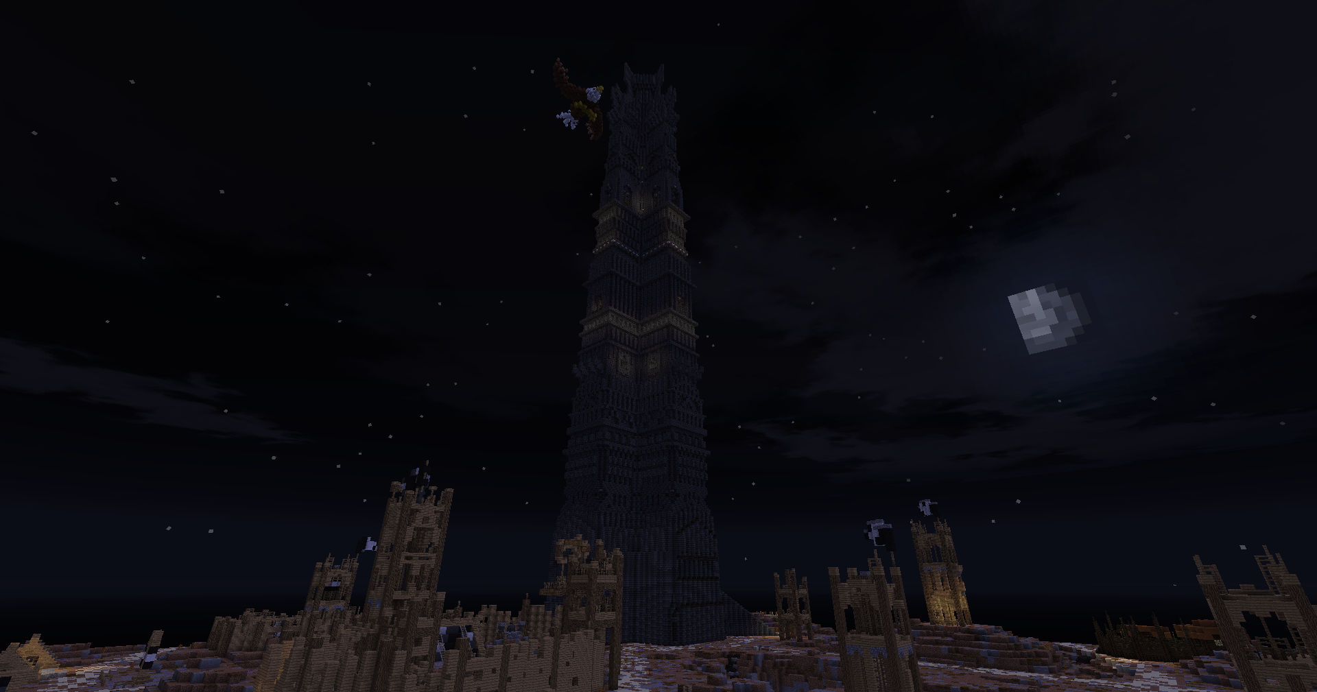 Thumbnail Orthanc Built in the 2nd age by the Humans of Numenor now owned by Saruman the White now the Many Colored who only cares for his ring to be crafted and to challenged Sauron for power.
