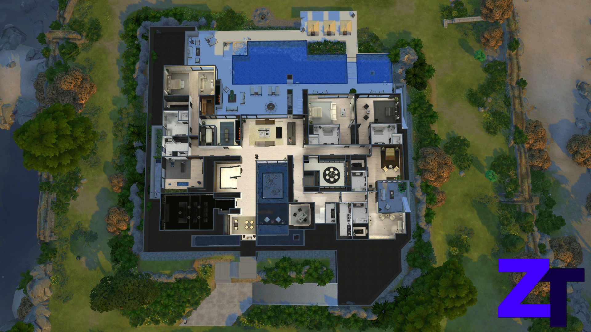 Thumbnail Modern Mansion IX - Floorplan lower level