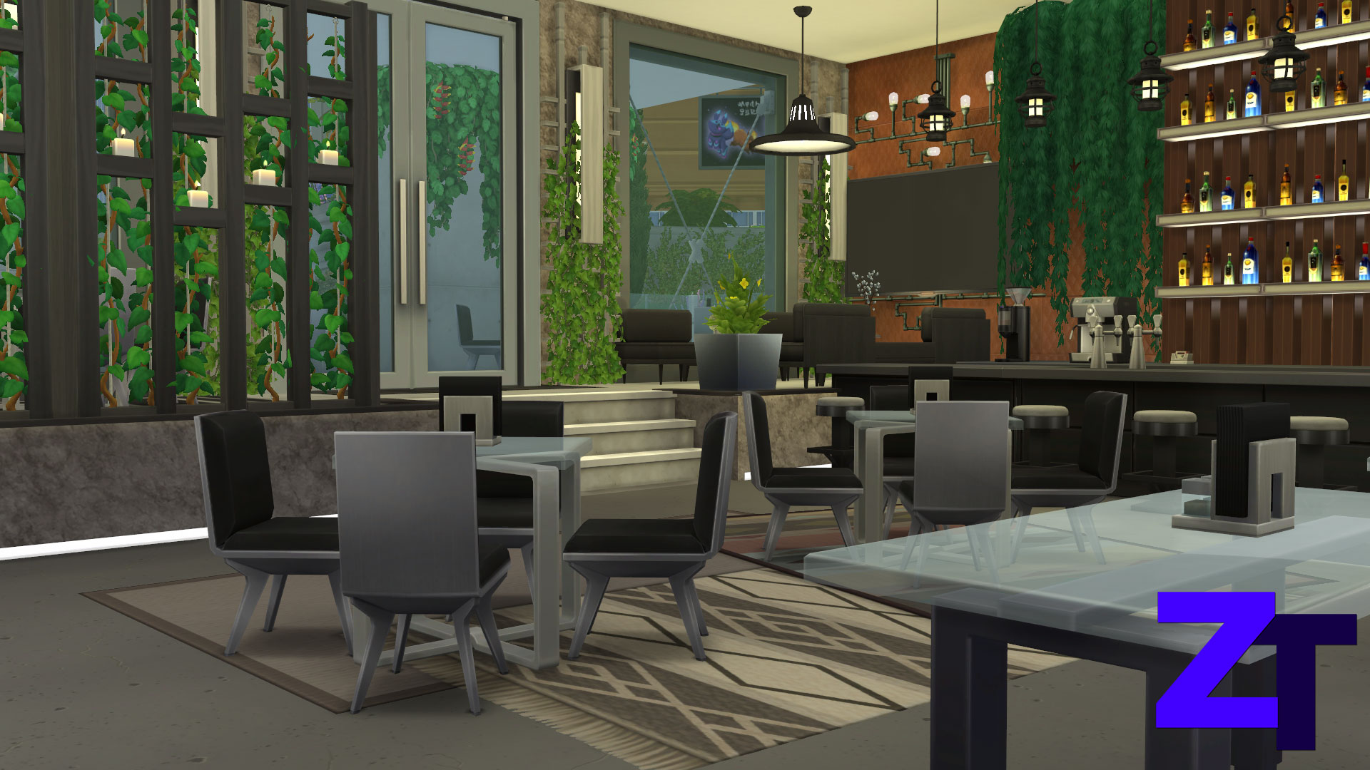 ZT Brutalist Restaurant & Studio - Screenshots - The Sims 4 Rooms ...