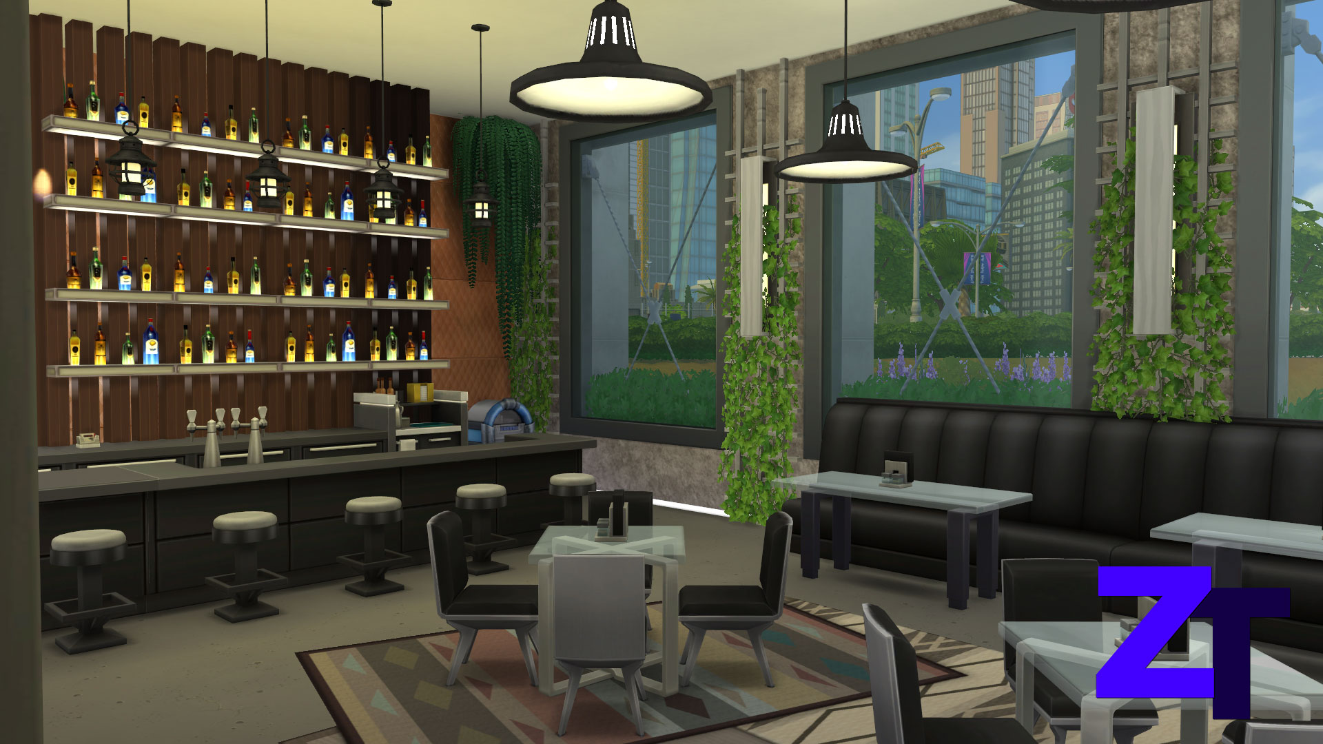 ZT Brutalist Restaurant & Studio - Screenshots - The Sims 4 Rooms ...