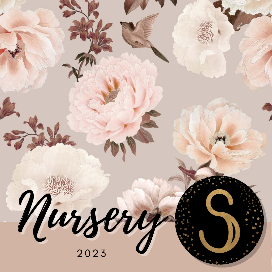  Nursery - Peonies and birds - Wallpapers