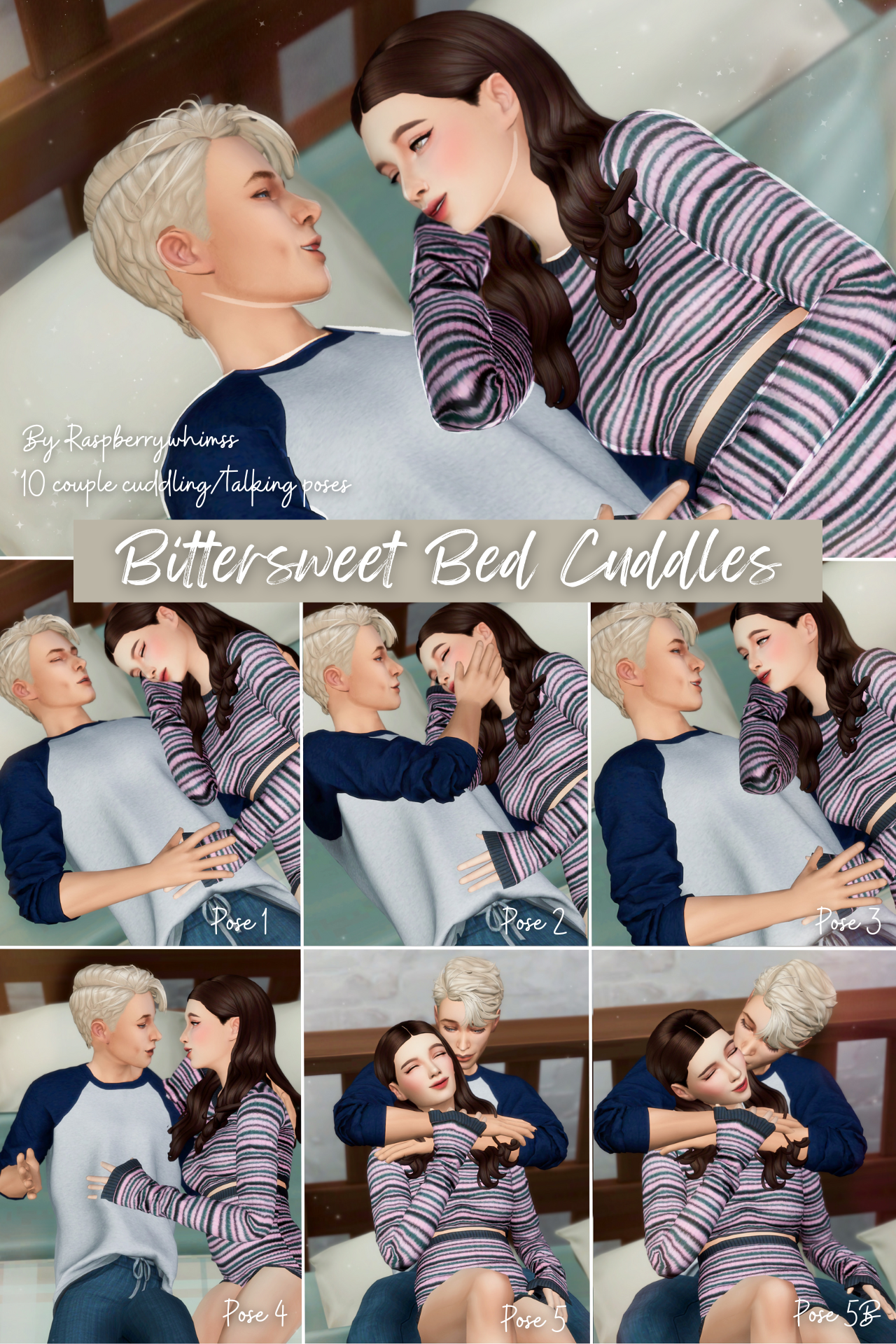 [Raspberrywhimss] Bittersweet Bed Cuddles Pose Pack