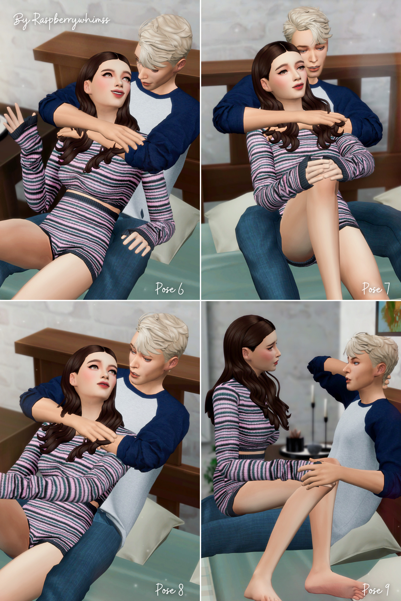 [Raspberrywhimss] Bittersweet Bed Cuddles Pose Pack