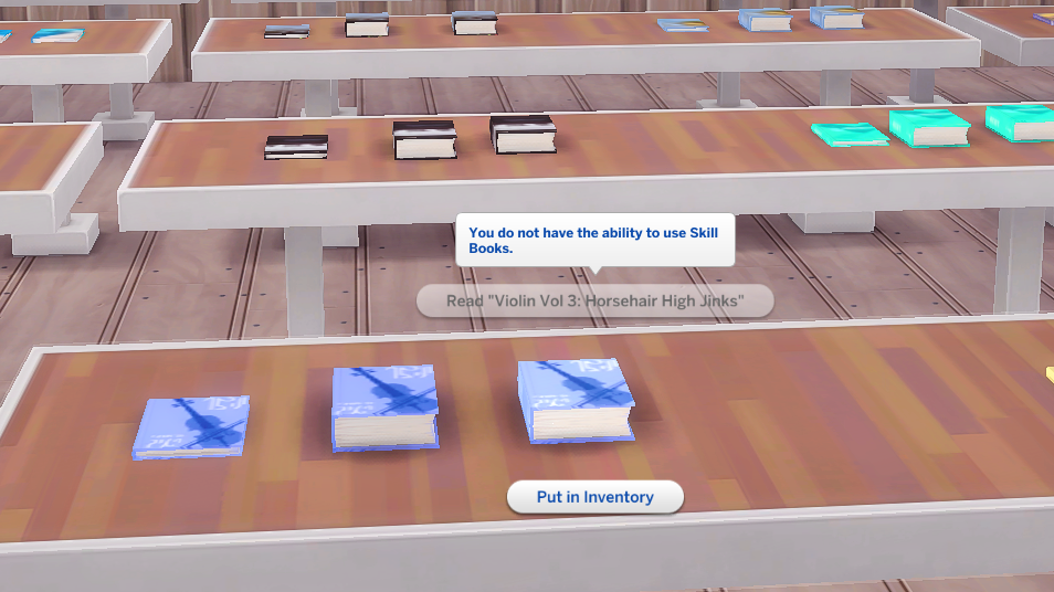 Skill Books Blocked