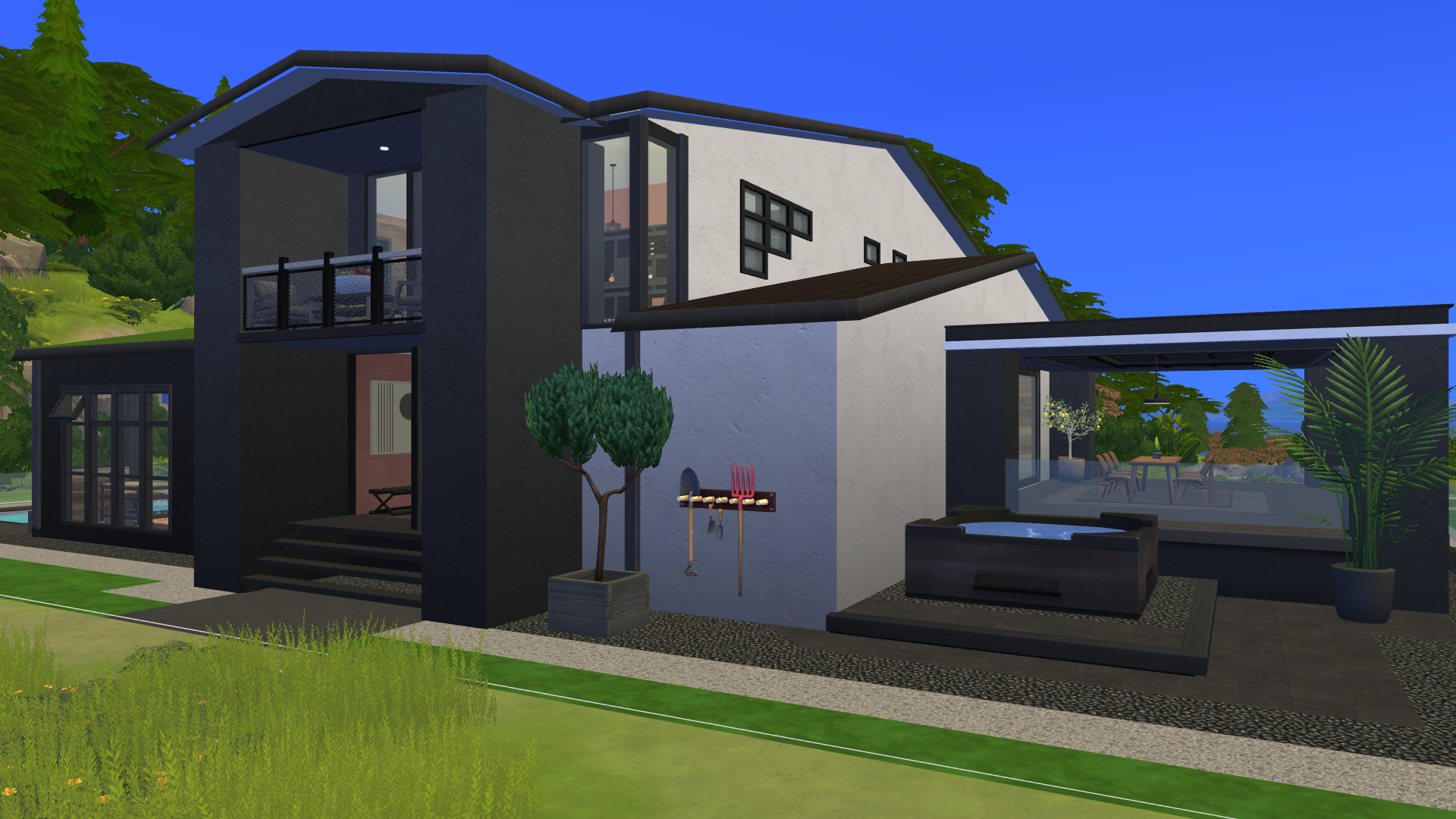 Thumbnail The side of the home has a private deck for the primary suite