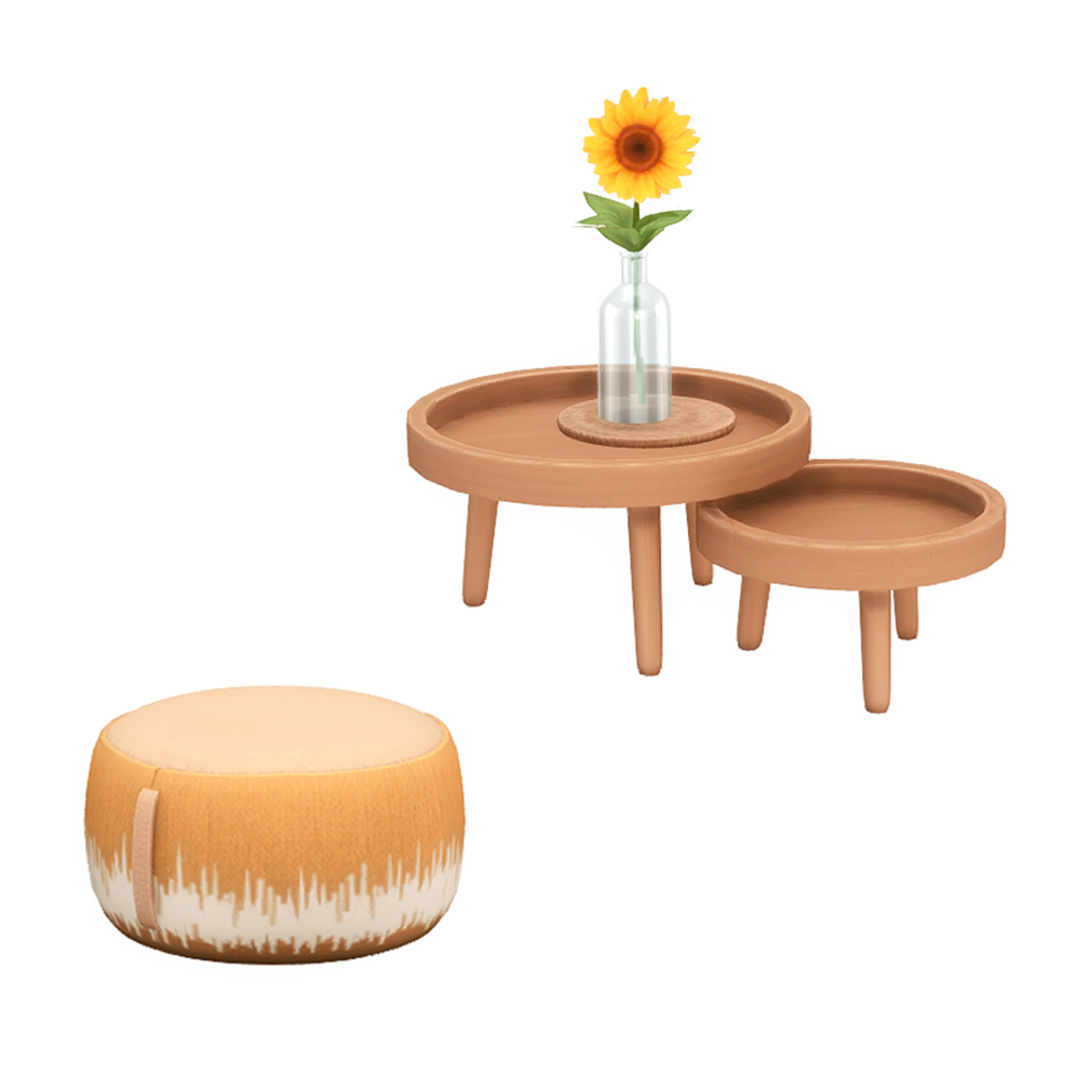 coffee table & pouf 