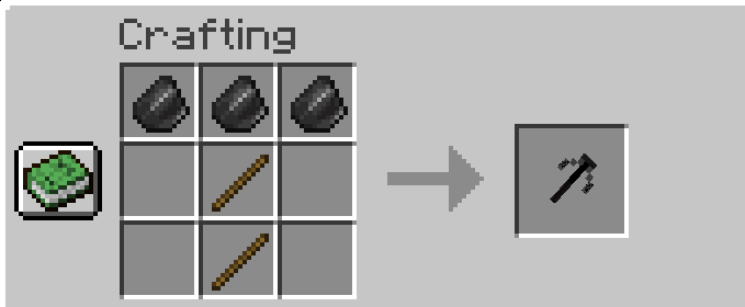 Crafting pickaxe