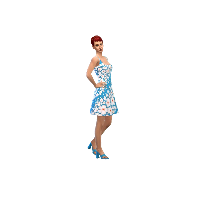 Kwools Floral Dress Screenshots The Sims 4 Create A Sim Curseforge